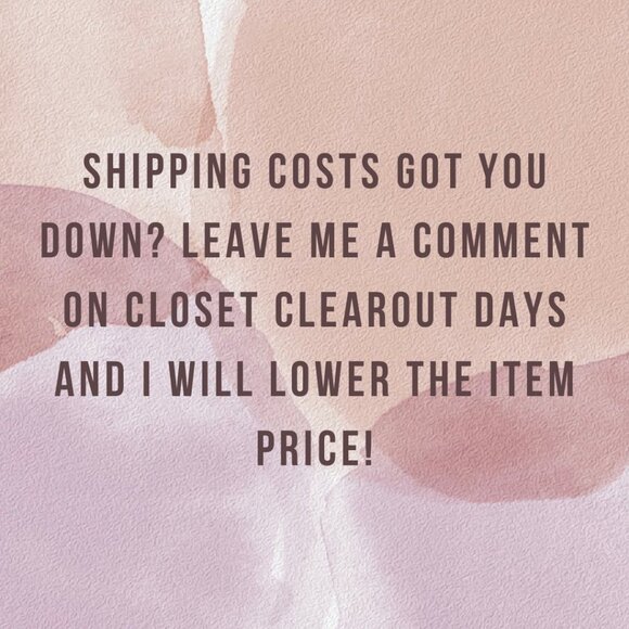 Get discounted shipping on closet clear out days - Picture 1 of 1